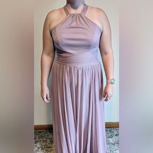 David’s Bridal Bridesmaid Dress! Floor length; Size 12; Color Dusty Pink